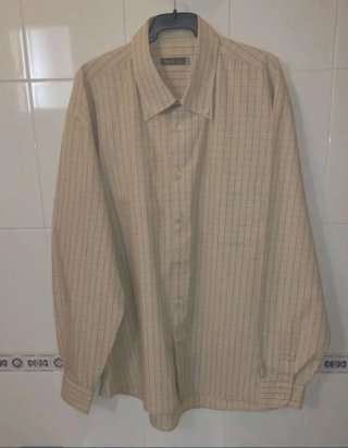 Camisa hombre talla 46 cuadros manga larga