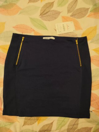 Minifalda Stradivarius Azul Talla L