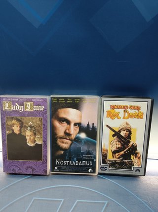 cintas VHS, 3 películas históricas VHS
