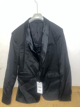 Americana Esmoquin Zara Negra Talla 54 /XL