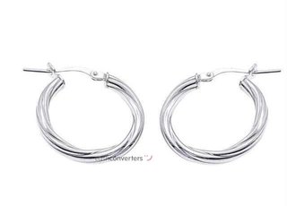 argollas plata 925mm