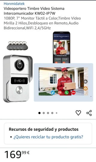 Videoportero Honmidatek KW02-IP7W