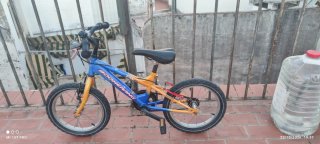 Bicicleta Infantil Boomerang Azul y Amarilla