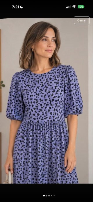 Vestido Morado de Lunares