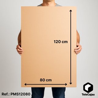 8 x Planchas Cartón Kraft Ondulado 120x80 cm