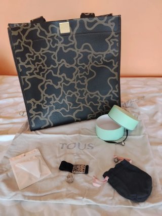 Conjunto Tous: Bolso Kaos, Pulsera y Anillo