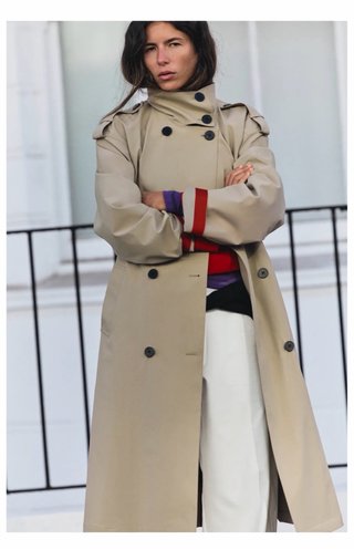 Trench Beige Resistente al Agua