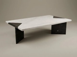 Mesa de Mármol Blanco y Negro