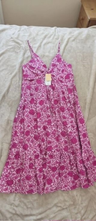 Vestido Michael Kors Floral Frambuesa