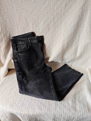 Pantalón vaquero negro mujer talla 42 straight fit