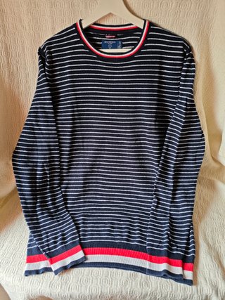 Jersey Springfield hombre talla L azul blanco rojo