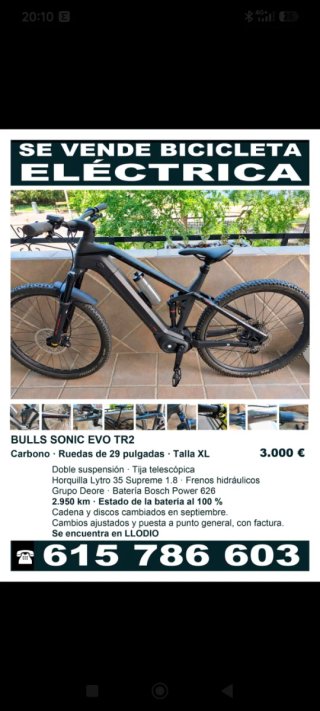 Bicicleta Eléctrica Bulls Sonic Evo TR2