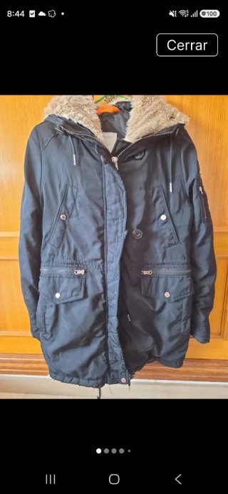 Chaquetón Bershka Negro