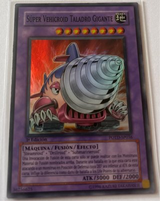 Carta Yu-Gi-Oh! Super Vehicroid Taladro Gigante