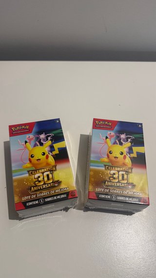 2 Lotes de Sobres Pokémon 30 Aniversario