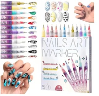 Juego de 12 lápices para arte de uñas, 0,5 mm