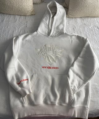 Sudadera New York Knicks Blanca Talla M. Oversize