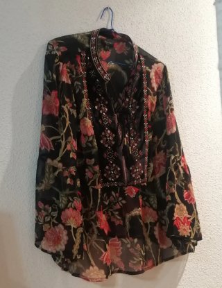 Blusa Boho Estampada Talla XL