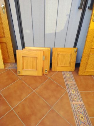 4 Puertas de Madera para Altillo 40x40