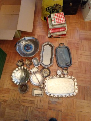 Lote de 15 bandejas y cuencos decorativos