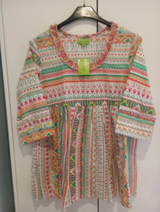 Blusa Péplum Estampada HHG Talla L
