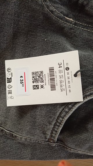 Vaqueros Barrel Bershka Negros Talla 34