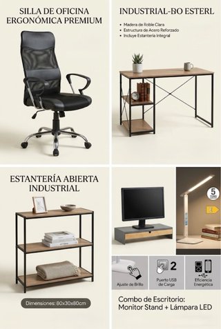 Despacho/Escritorio completo+silla+impresora+silla