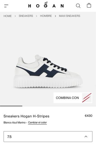 Sneakers Hogan H-Stripes Blanco y Azul