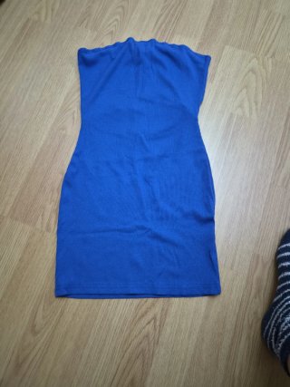 Vestido de punto azul