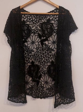 Chaleco boho chic hippie mujer de ganchillo