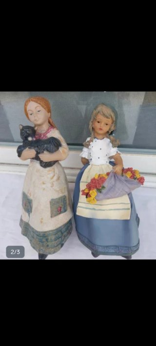 Set de 2 Figuras Decorativas de Cerámica