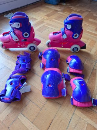 Patines Oxelo Talla 26-28 y Protecciones XS