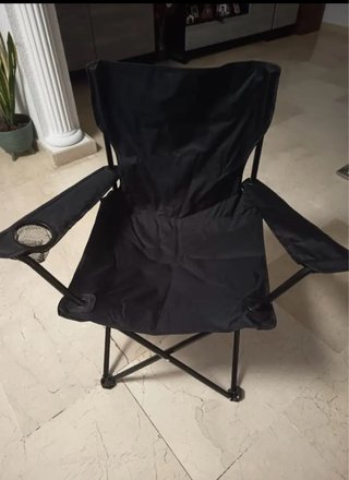 Silla Plegable de Camping Negra NUEVA
