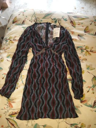 Vestido Pull & Bear Estampado Talla S