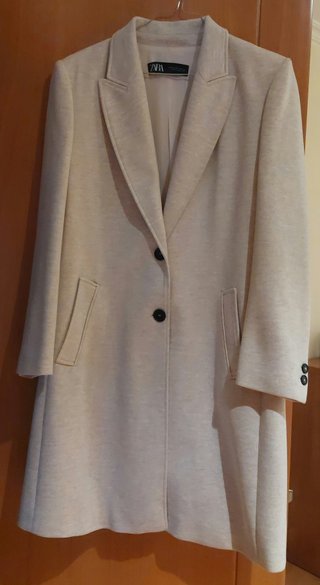 Abrigo de Primavera Zara Beige Talla M