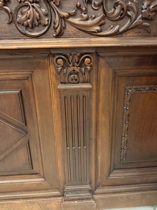 Mesa escritorio antigua de madera