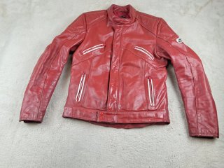 Chaqueta de Moto Vintage Jumbo Roja Talla M