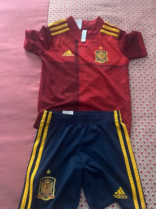 Equipación de fútbol España niño Adidas 3-4 años
