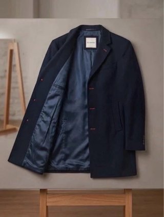Abrigo de Paño Azul El Ganso Talla S  Nunca Usado
