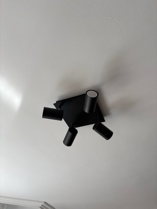 Dos lámparas de techo con 4 focos orientables