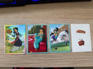 Set de 4 Cromos de Princesas Disney