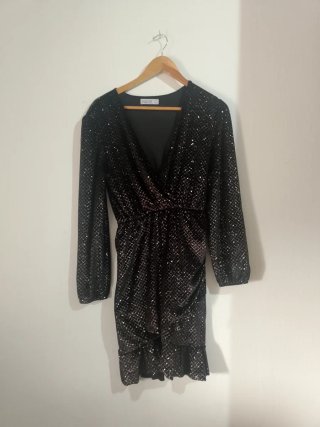 Vestido de fiesta negro Inside Talla L