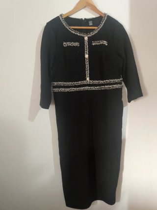 Vestido elegante negro talla XL