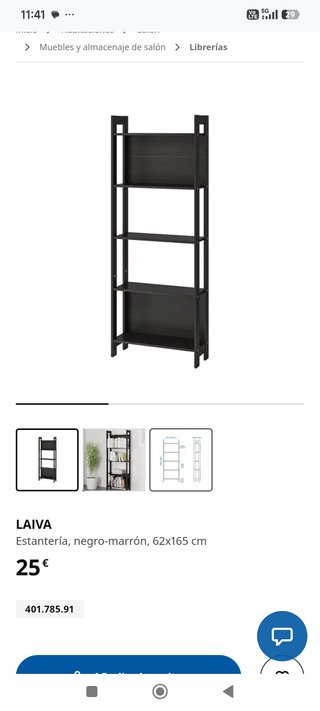 Estantería LAIVA IKEA 62x165 cm