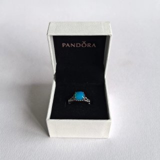 Anillo Espíritu Vibrante Turquesa Pandora Talla 50