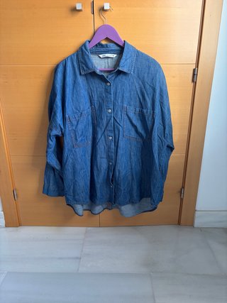 Camisa Denim Zara Azul Talla L