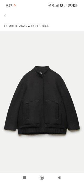 Bomber de lana Zara oversize