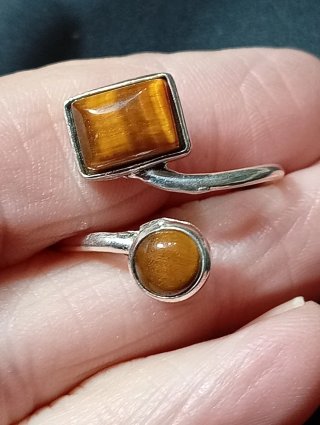 Anillos de Plata de Ley ojo de tigre