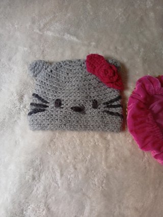 Gorro Kitty de Lana para Niña
