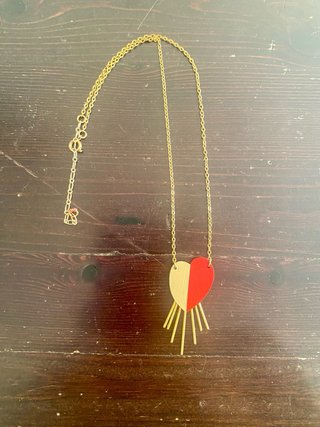 Collar Corazón con Baño de Oro